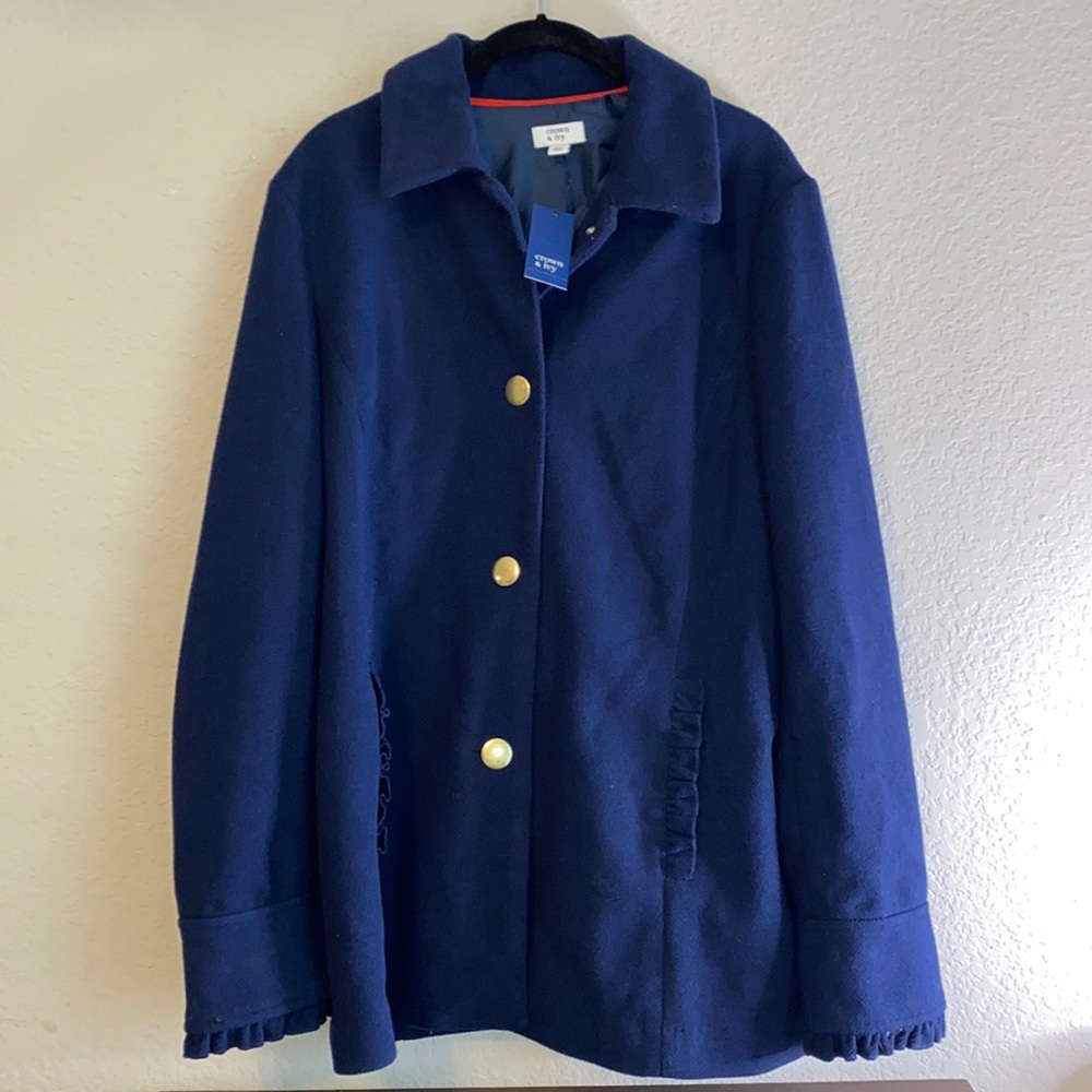Crown and Ivy navy pea coat